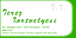 terez kortvelyesi business card